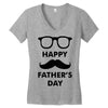 happy father&rsquo;s day 2 Women's V-Neck T-Shirt