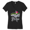 don't step on the grass Women's V-Neck T-Shirt