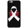 lung cancer white ribbon iPhone 6/6s Case