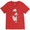 airbrushed stencil V-Neck Tee