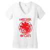 mother of cat new Women's V-Neck T-Shirt