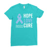 hope love cure stomach cancer awareness Ladies Fitted T-Shirt