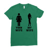 my wife your wife black design Ladies Fitted T-Shirt