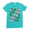 christmas pixel Ladies Fitted T-Shirt