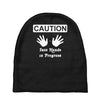 caution! jazz handsfunny jazz dance comic boogie camp trumpet Baby Beanies