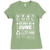 Born In June Ladies Fitted T-Shirt