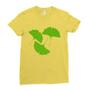 ginkgo leaves Ladies Fitted T-Shirt