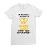 I'm Raising A Child With Childhood Cancer What's Your Super Power Ladies Fitted T-Shirt