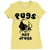 pugs not drugs Ladies Fitted T-Shirt