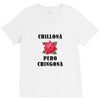 Chillona Pero Chingona V-Neck Tee