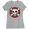 comic skull Ladies Fitted T-Shirt