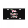 dachshund floral License Plate