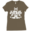 hurt my dog and find out Ladies Fitted T-Shirt