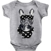 bull dog american falg Baby Onesie