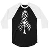 fallen soldier ribbon never forget military 3/4 Sleeve Shirt