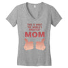 World' s Greatest Mom Looks Like Women's V-Neck T-Shirt
