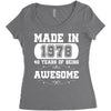 made in 1978 40 years of being awesome Women's Triblend Scoop T-shirt