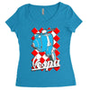 funny vespa chequer board, ideal gift or birthday present Women's Triblend Scoop T-shirt