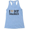 i love my soldier hunter camouflage Racerback Tank
