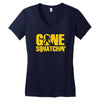 gone squatchin Women's V-Neck T-Shirt