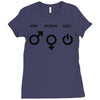man woman geek symbols Ladies Fitted T-Shirt