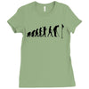 evolution of a golfer mens black golf t shirt top new Ladies Fitted T-Shirt