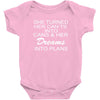 dreams into plans journal Baby Bodysuit