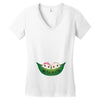 Two Peas In a Pod Twin Babies Women's V-Neck T-Shirt