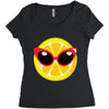 Lemon with Disco Glasses Women's Triblend Scoop T-shirt