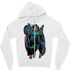 polygonal owl Zipper Hoodie