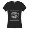merry christmas ya filthy animal Women's V-Neck T-Shirt