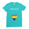 Worth The Wait Rainbow Ladies Fitted T-Shirt