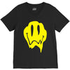 melting acid smiley face V-Neck Tee