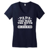 papa gift day shirt grandfather tee best Women's V-Neck T-Shirt