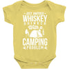 love whiskey and camping! Baby Bodysuit