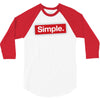 simple red 3/4 Sleeve Shirt