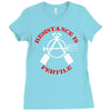 resistance is fertile activist gardener Ladies Fitted T-Shirt