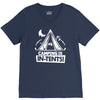 white ink camping is in tents funny V-Neck Tee