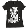 Work Hard, Stay Humble Ladies Fitted T-Shirt