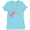 junior's breast cancer awareness i wear pink Ladies Fitted T-Shirt