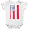 t-rex vintage american flag Baby Bodysuit