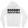 boobies make me smile (2) Zipper Hoodie