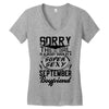 This Girl Is Taken By A Super Sexy September Boyfriend Women's V-Neck T-Shirt