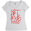 let love rule Women's Triblend Scoop T-shirt