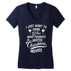 drink wine &amp; watch christmas movies Women's V-Neck T-Shirt