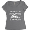 all aboard hot mess express train Women's Triblend Scoop T-shirt