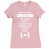 How To Speak Canadian Ladies Fitted T-Shirt