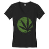 cannabis finger printing Women's V-Neck T-Shirt