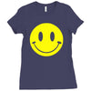 smiley face mens Ladies Fitted T-Shirt