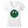 who watches the pizza Women's V-Neck T-Shirt